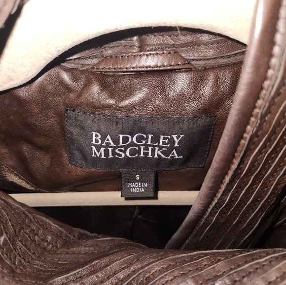 Badgley Mischka Gia leather jacket NWOT - Picture 8 of 15